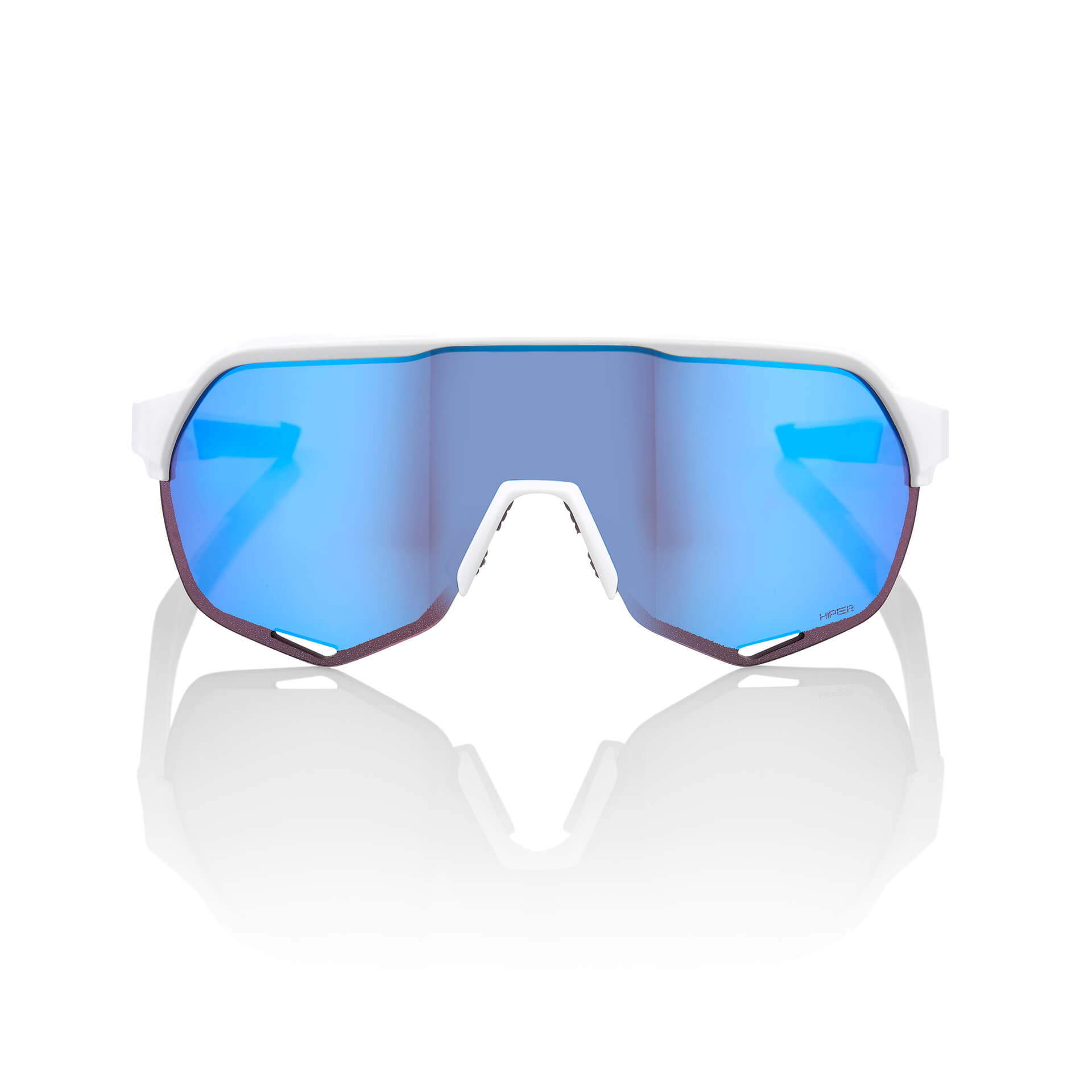 S2 – Matte White – HiPER Blue Multilayer Mirror Lens