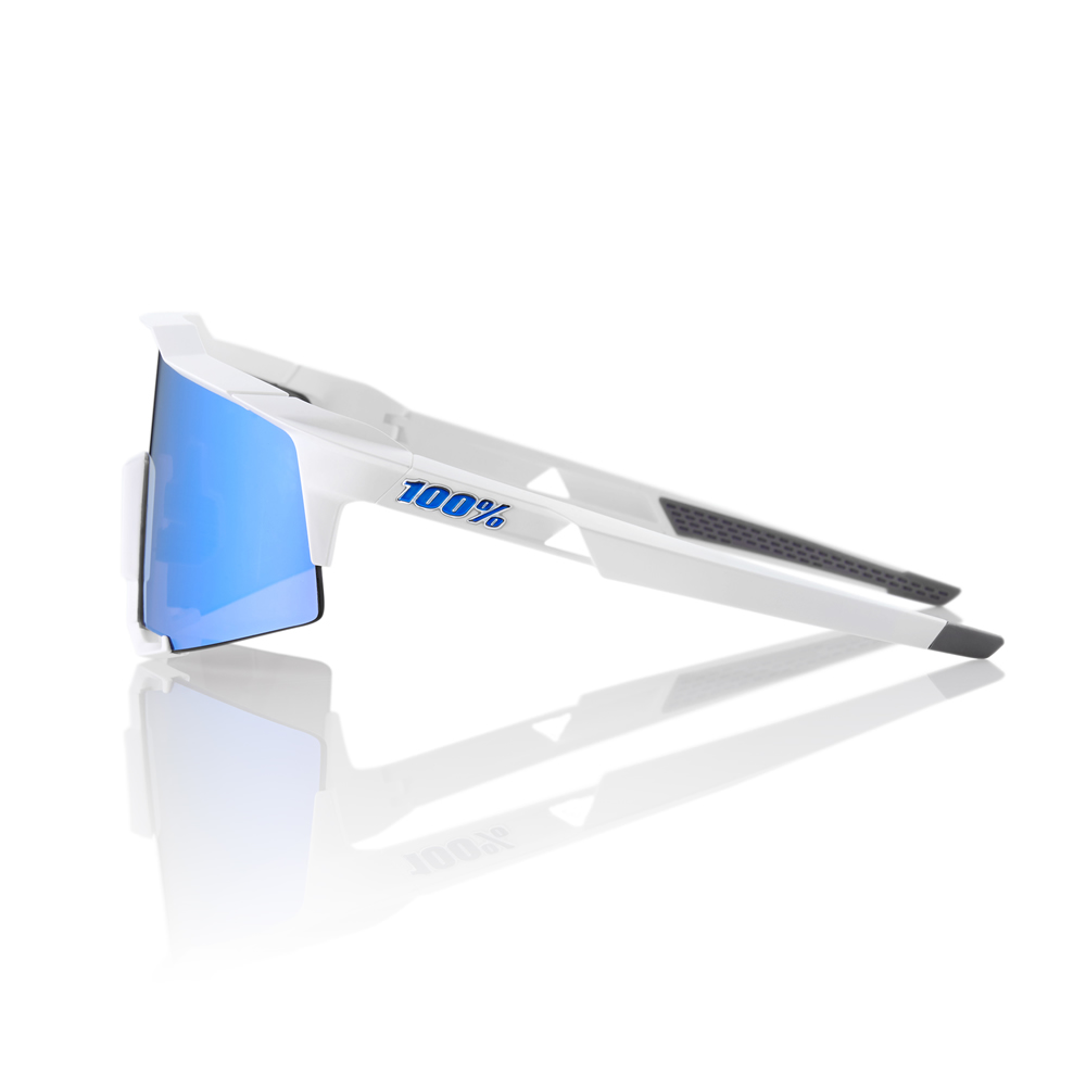 SPEEDCRAFT – Matte White / HiPER Blue Multilayer Mirror Lens