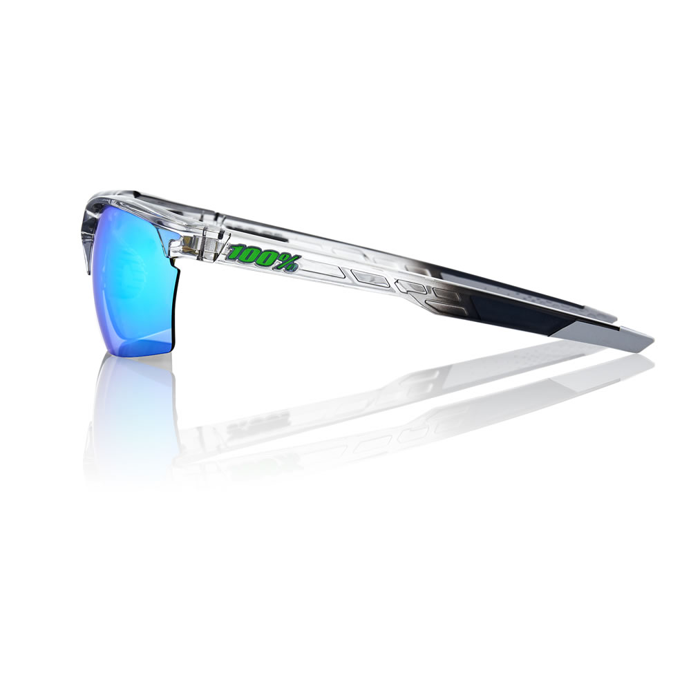 SPORTCOUPE – Shiny Transluscent Crystal Grey – Green Multilayer Mirror Lens