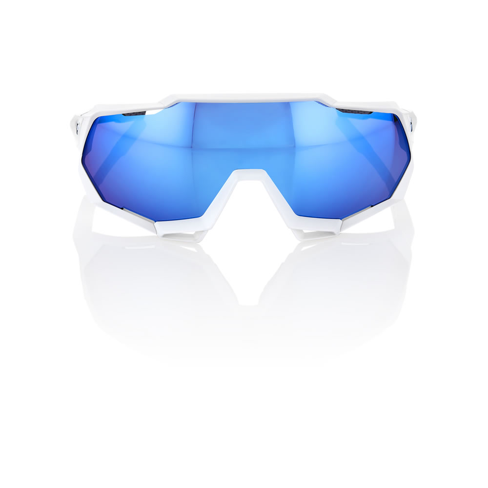 SPEEDTRAP – Matte White / HiPER Blue Multilayer Mirror Lens