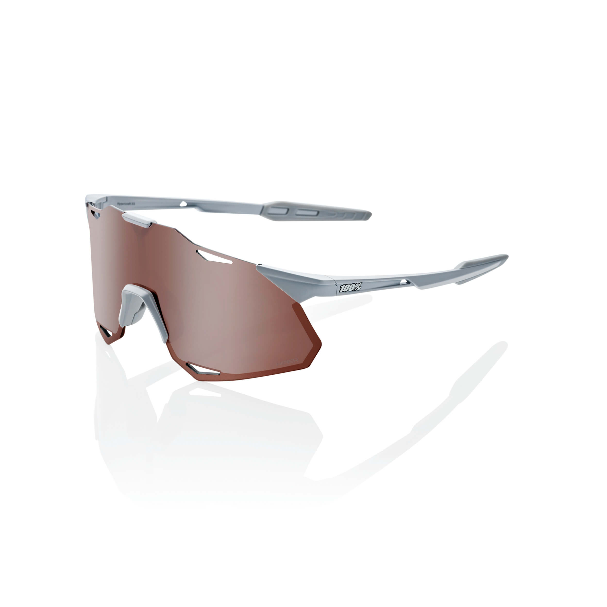 HYPERCRAFT XS – Matte Stone Grey / HiPER Crimson Silver Mirror Lens