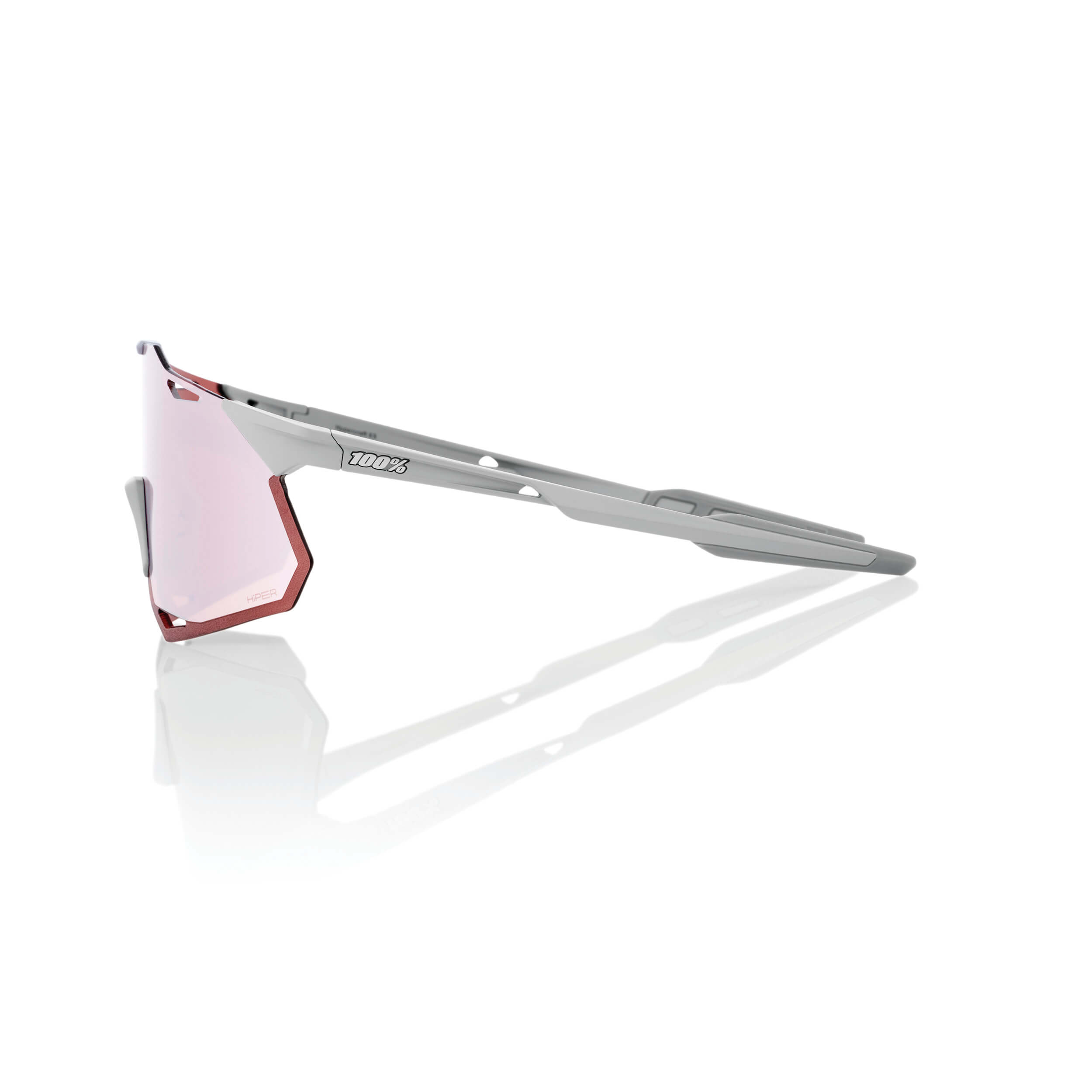 HYPERCRAFT XS – Matte Stone Grey / HiPER Crimson Silver Mirror Lens