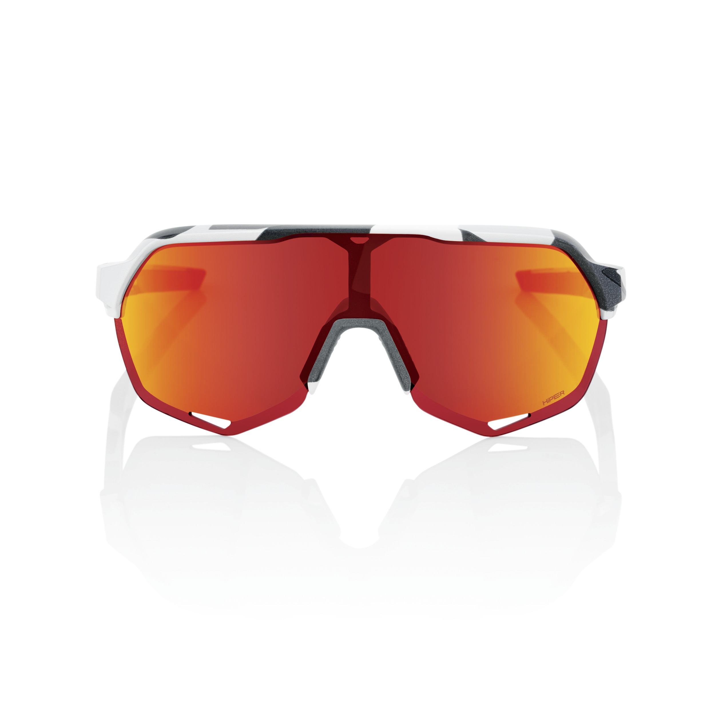 S2 – Soft Tact Grey Camo / HiPER Red Multilayer Mirror Lens